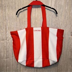 NEW Lancome Striped Tote Beach Terry Bag